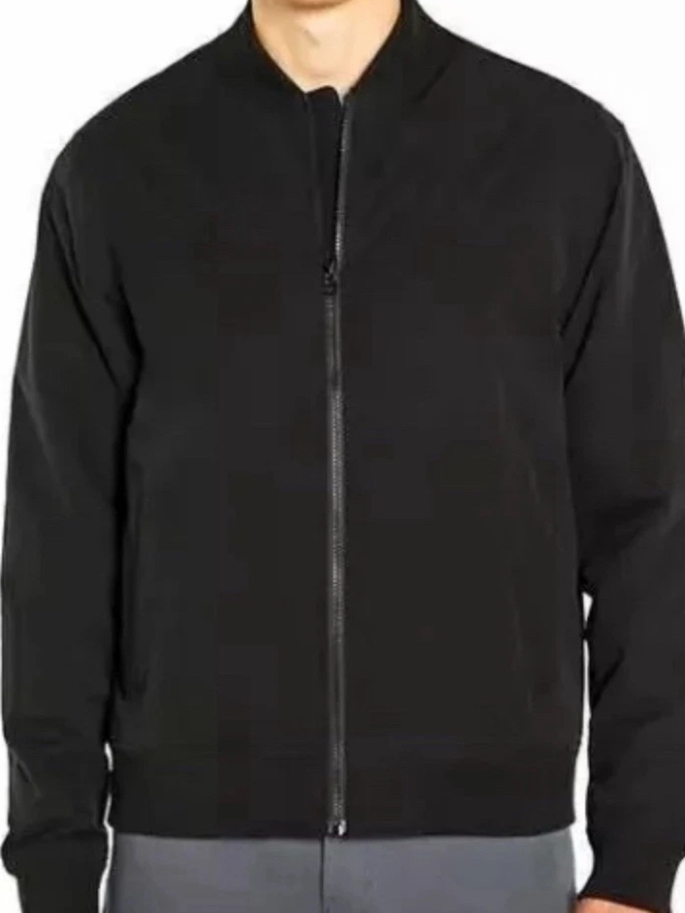 Banana Republic Black Zip Bomber Jacket NWOT